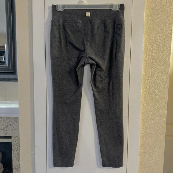 Vuori Women’s Ankle Leggings Heathered Charcoal Gray Elastic Waist Pockets - Picture 3 of 6